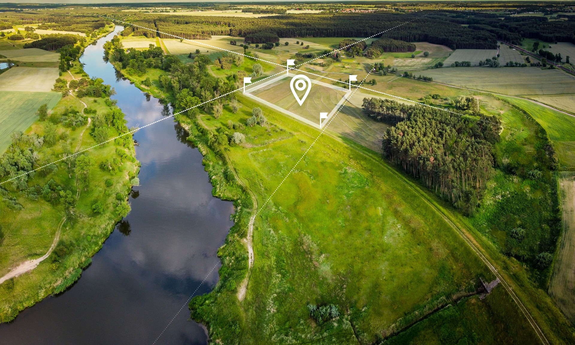 Real estate, landscape, map, tags